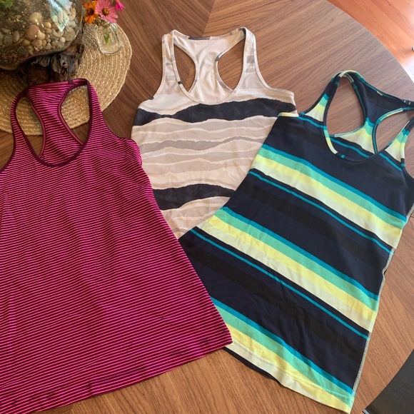 lululemon athletica Tops - Lululemon bundle of 3 racerback tank tops 4/6?